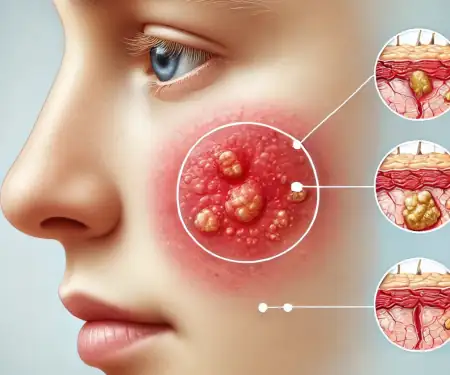 Seborrhoischen Ekzem, seborrhoische Dermatitis, Symptome, seborrhoisches