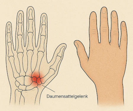 Rhizarthrose-Stadien, Rhizarthrose Symptome und OP