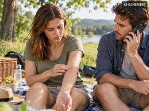 KI-GENERIERT: Allergische Reaktion nach einem Insektenstich